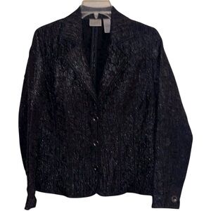 🌹CHICOS BLACK SHINY SUIT JACKET